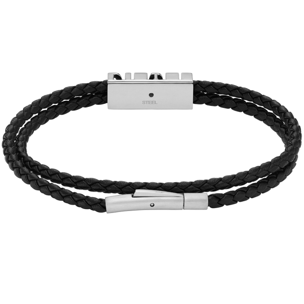 Bratara Diesel Black Leather multi strand DX1391040