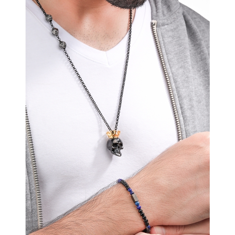 Bratara Police Urban Color Onyx and Lapis lazuli beads PEAGB0001305