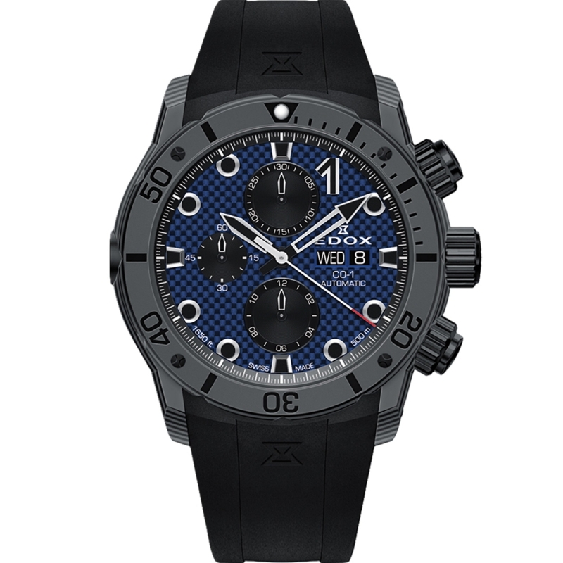 Ceas Edox CO-1 Carbon Chronograph Automatic 01125 CLNGN BUNN